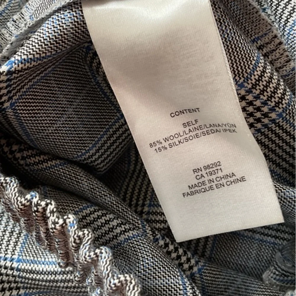 TIBI Cooper Plaid Wool Silk Jogger‎ Pants